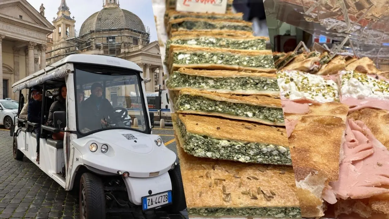 Golf Cart Tour: Highlights & Roman Food Tasting