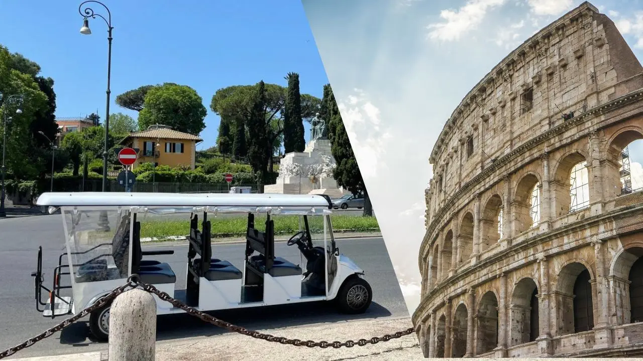 Private Golf Cart tour + Colosseum Guided Experience