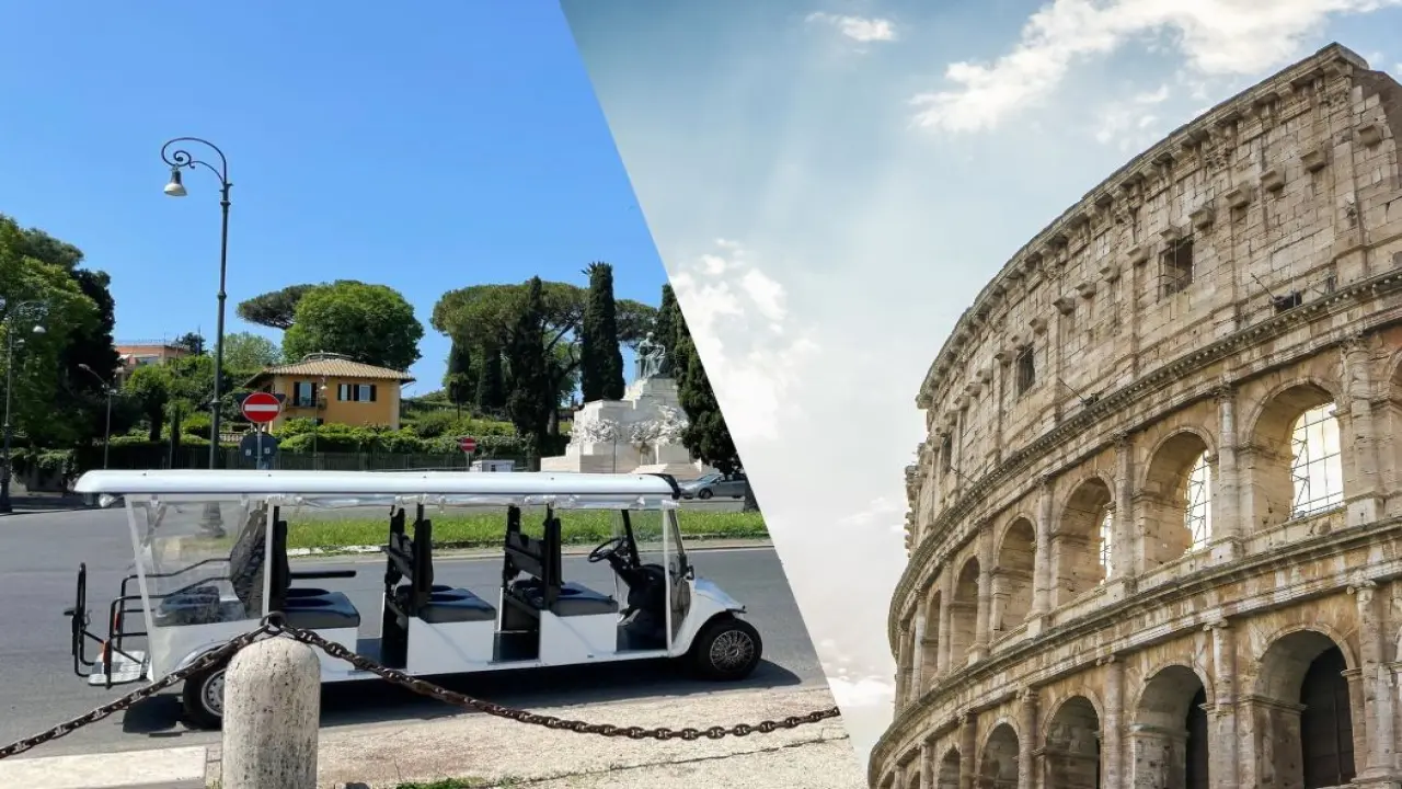 Rome Golf Cart Tour & Colosseum Guided Experience