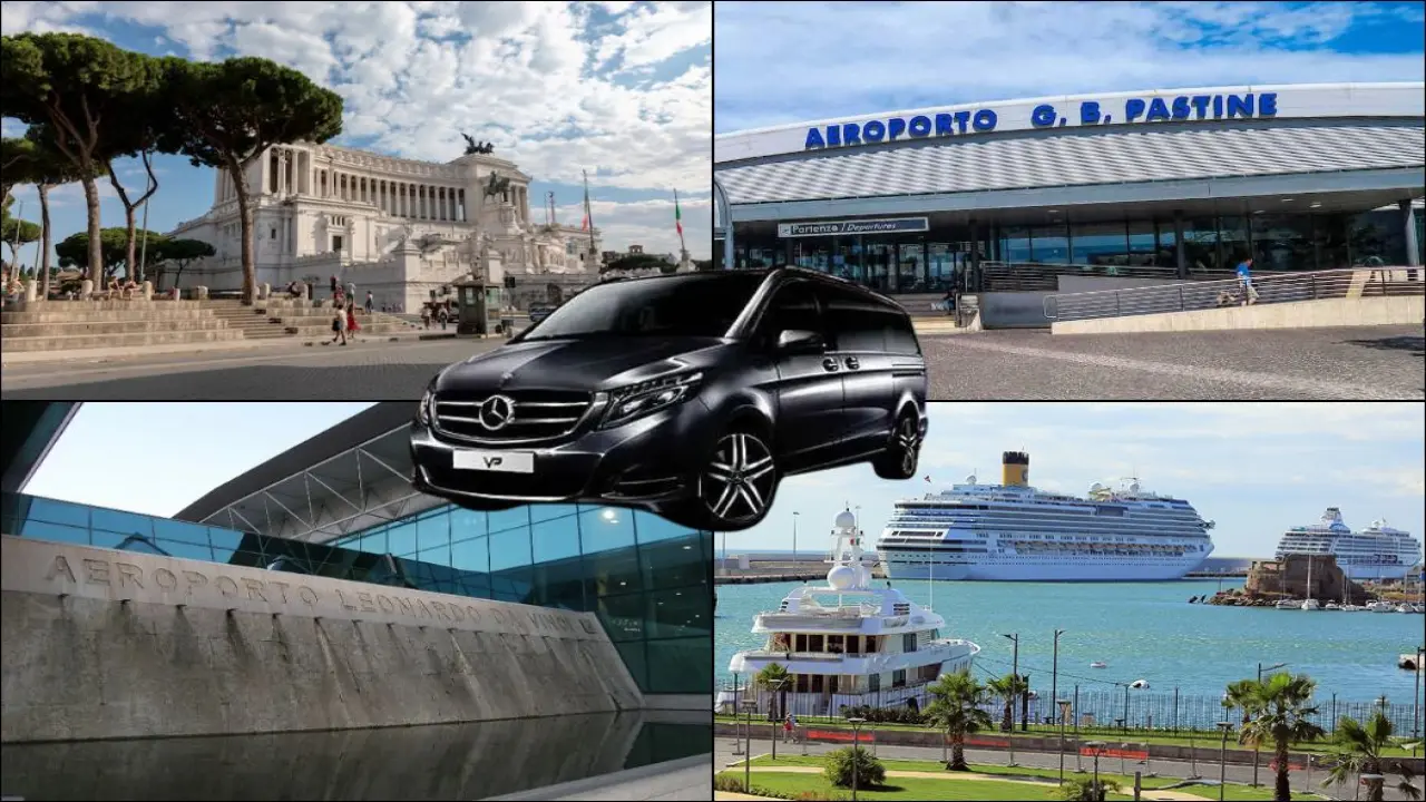 Private Transfers to and from Rome Airports and Port