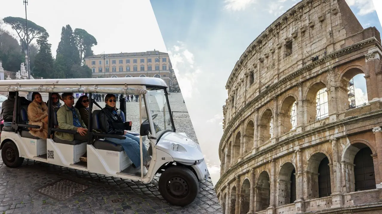 Shared Golf Cart Tour with Colosseum Park Access